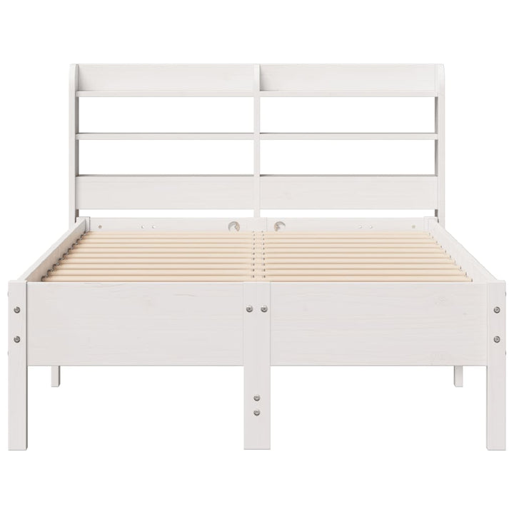 sengeramme uden madras 90x200 cm massivt fyrretræ hvid