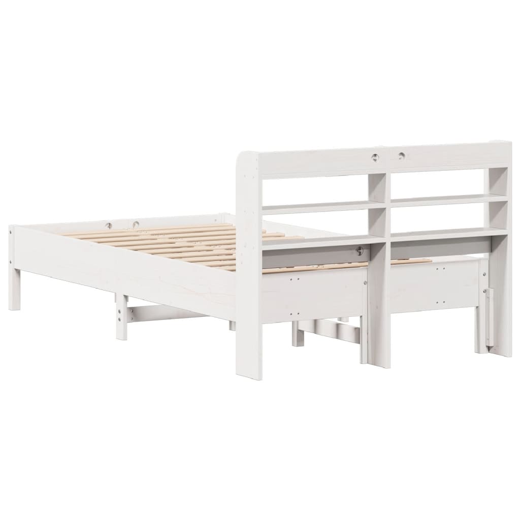 sengeramme uden madras 90x200 cm massivt fyrretræ hvid