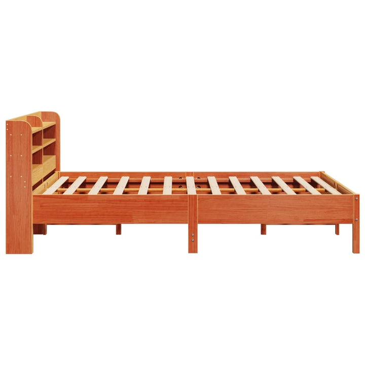 sengeramme uden madras 140x190 cm massivt fyrretræ gyldenbrun