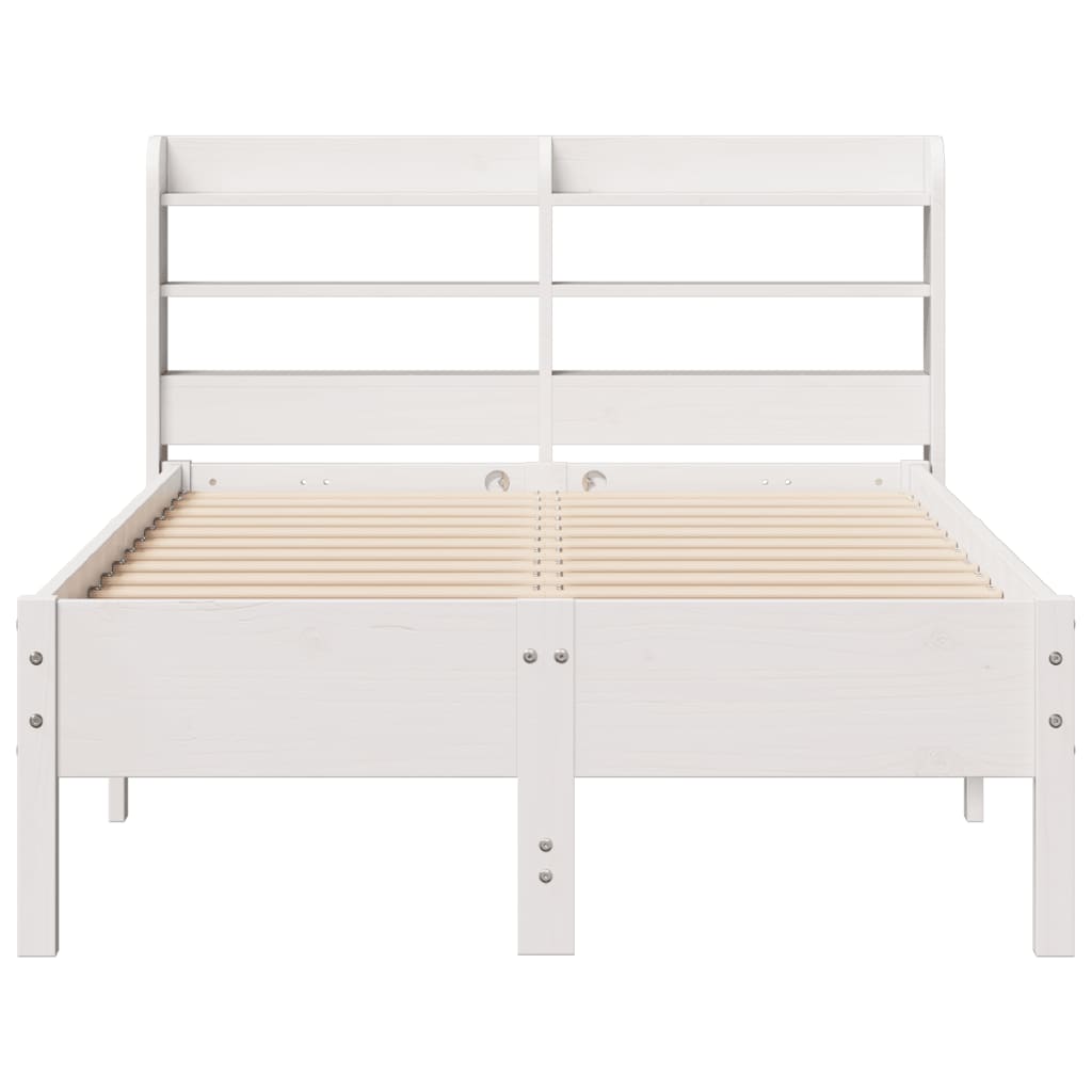 sengeramme uden madras 90x190 cm massivt fyrretræ hvid