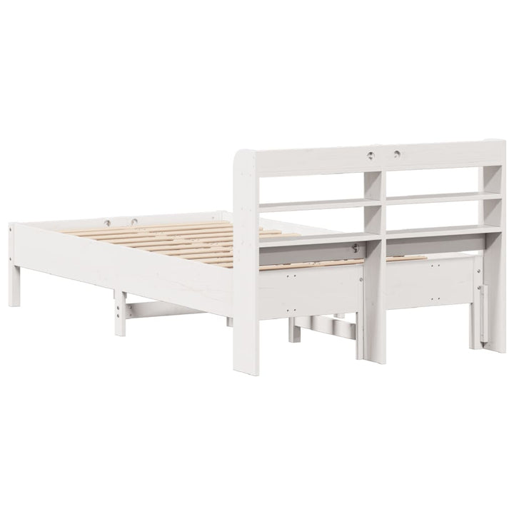 sengeramme uden madras 90x190 cm massivt fyrretræ hvid
