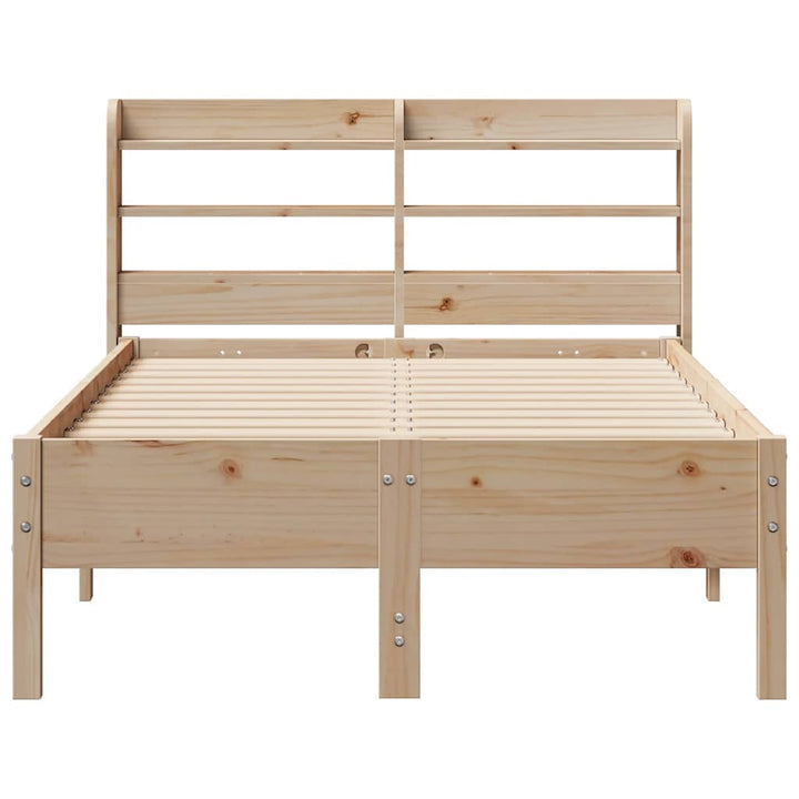 sengeramme uden madras 75x190 cm massivt fyrretræ