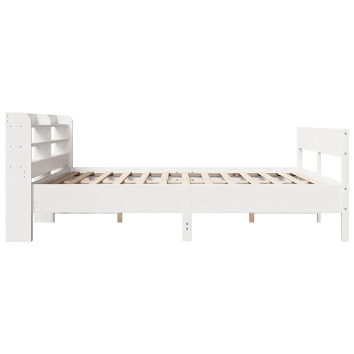 sengeramme uden madras 200x200 cm massivt fyrretræ hvid