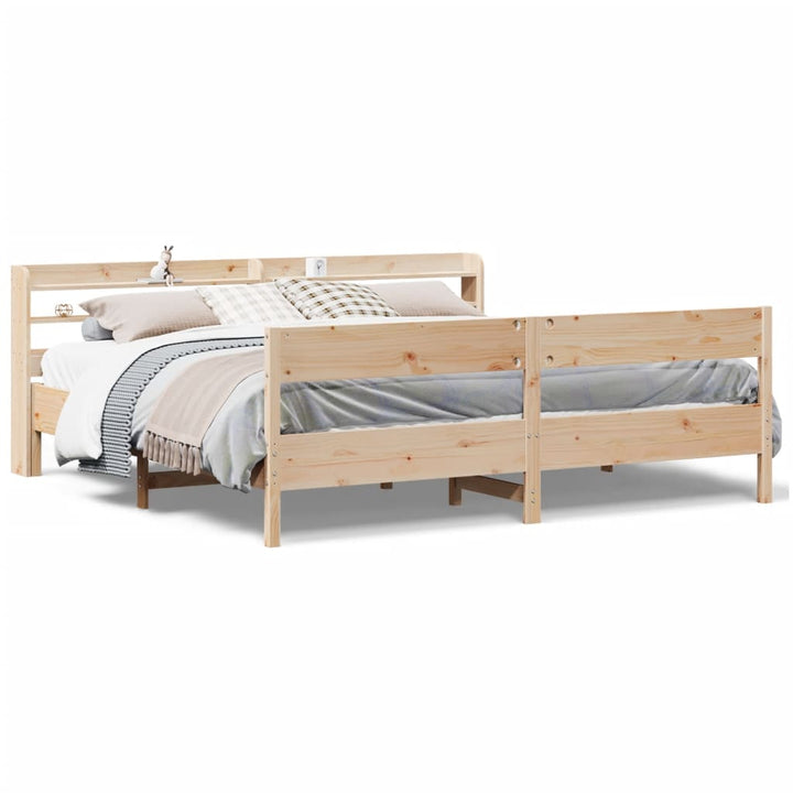 sengeramme uden madras 180x200 cm massivt fyrretræ