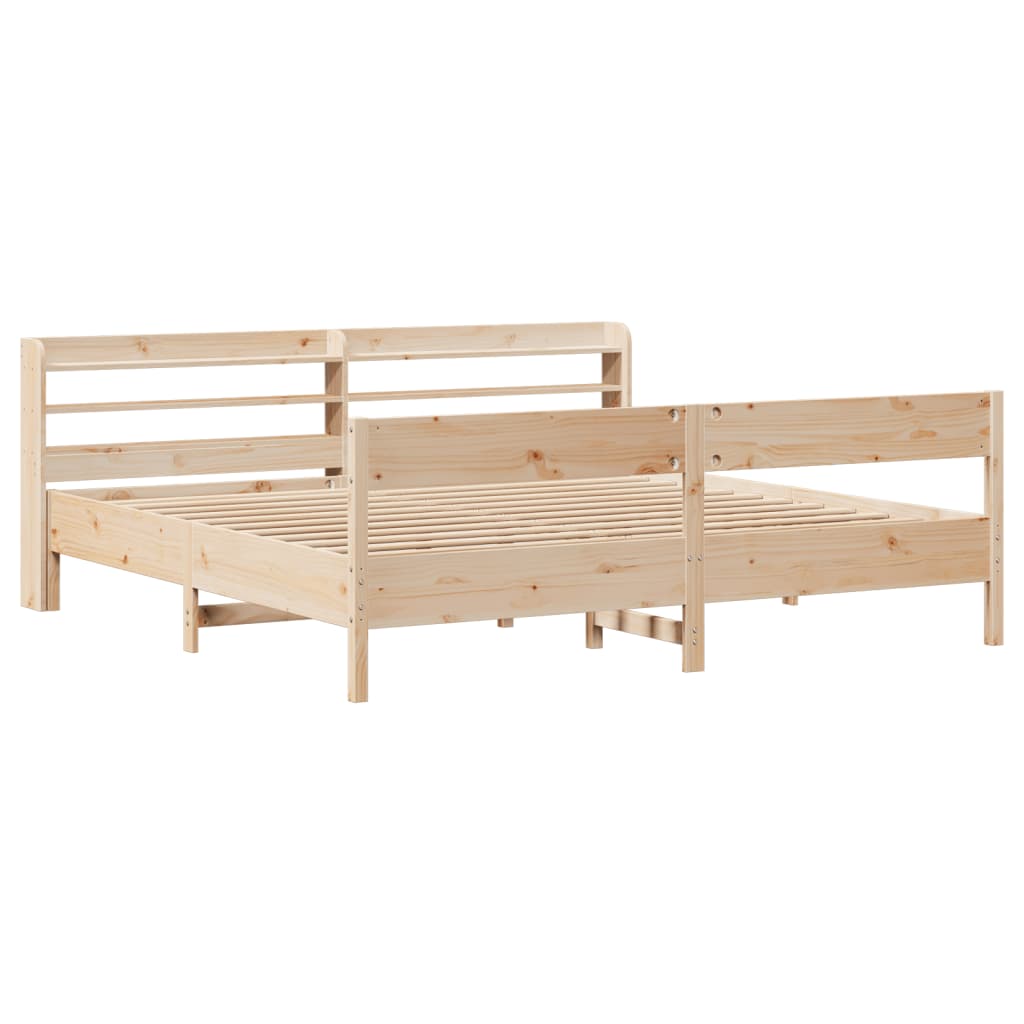 sengeramme uden madras 180x200 cm massivt fyrretræ