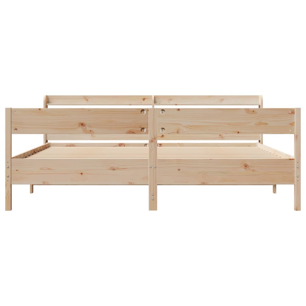 sengeramme uden madras 180x200 cm massivt fyrretræ