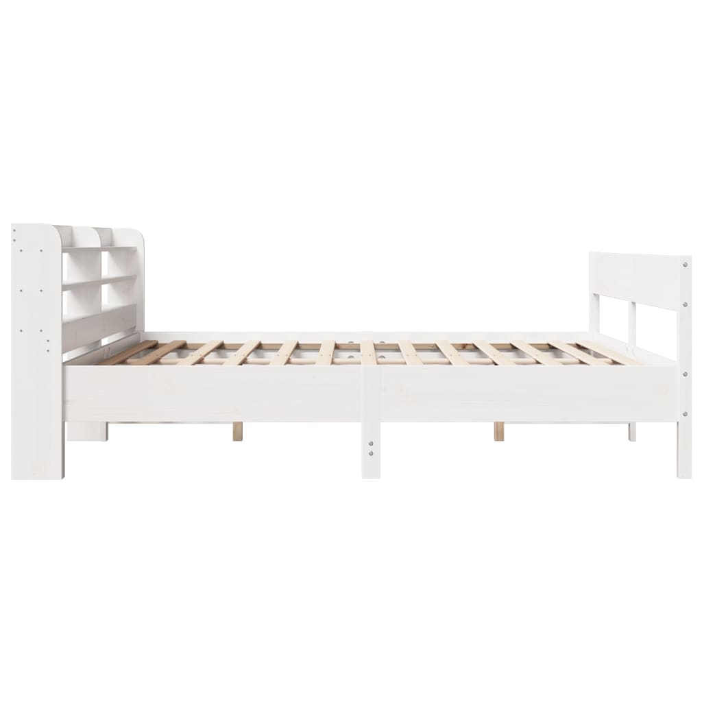 sengeramme uden madras 180x200 cm massivt fyrretræ hvid