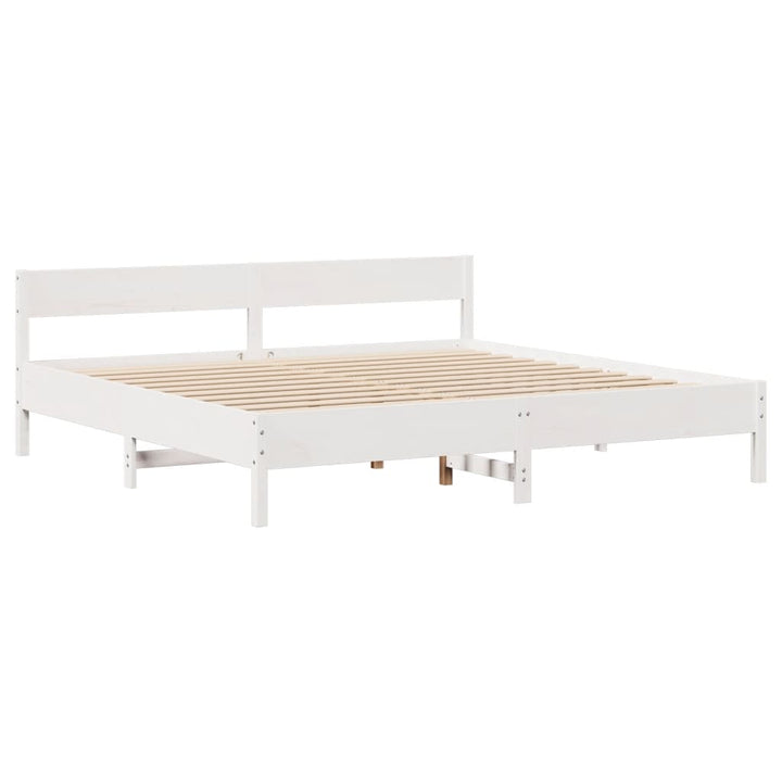 sengeramme uden madras 180x200 cm massivt fyrretræ hvid