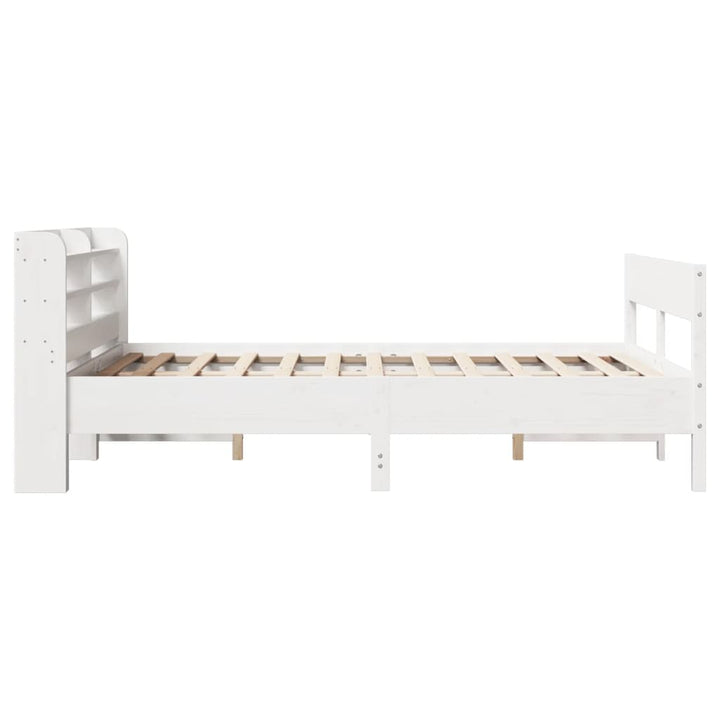 sengeramme uden madras 160x200 cm massivt fyrretræ hvid