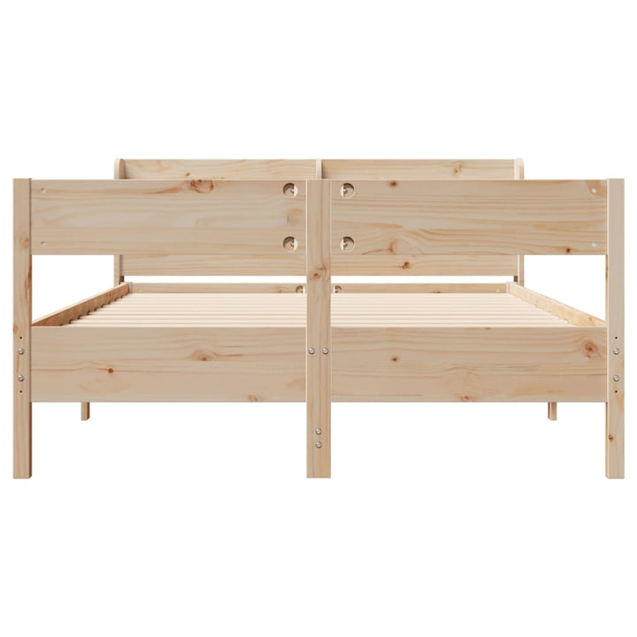 sengeramme uden madras 150x200 cm massivt fyrretræ