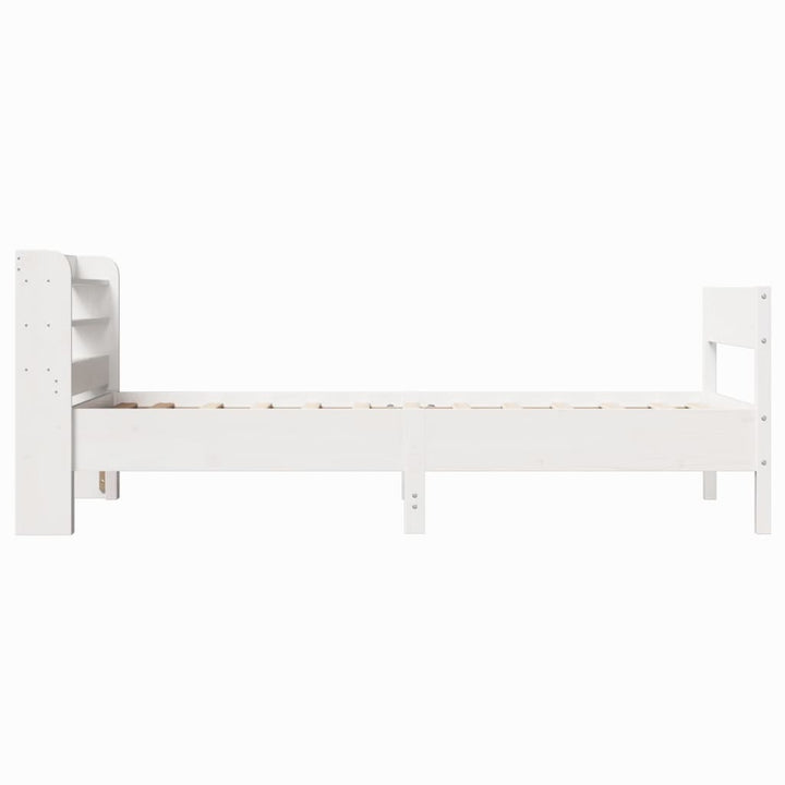 sengeramme uden madras 100x200 cm massivt fyrretræ hvid