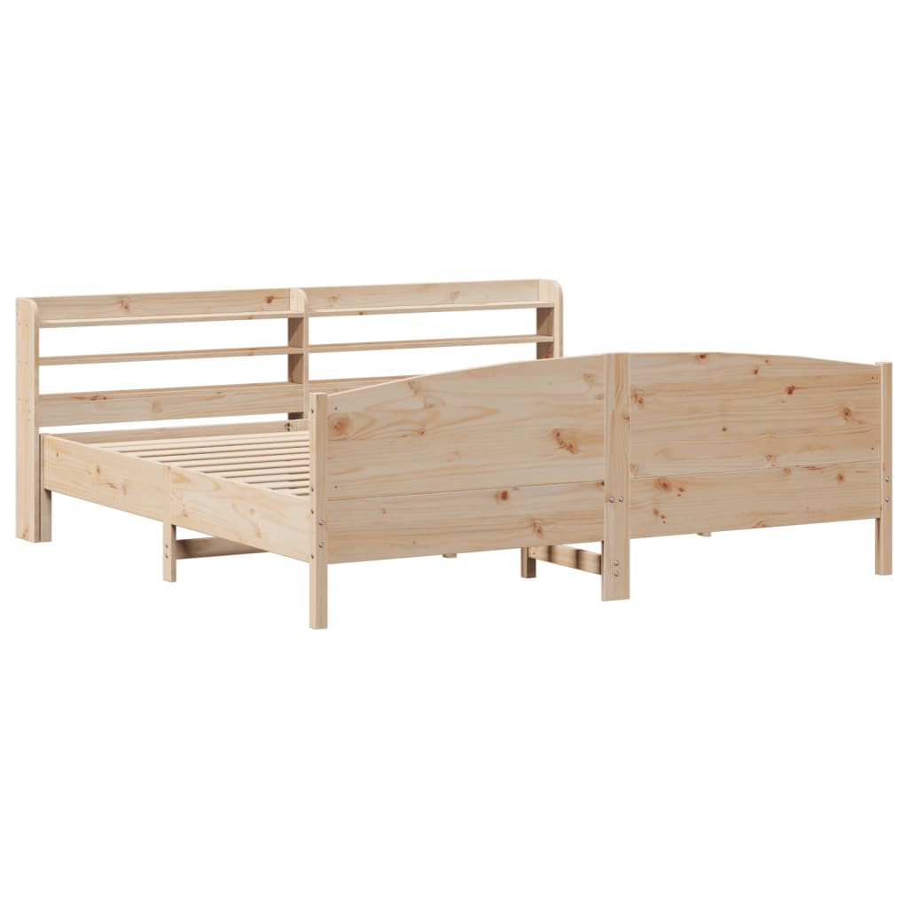 sengeramme uden madras 180x200 cm massivt fyrretræ