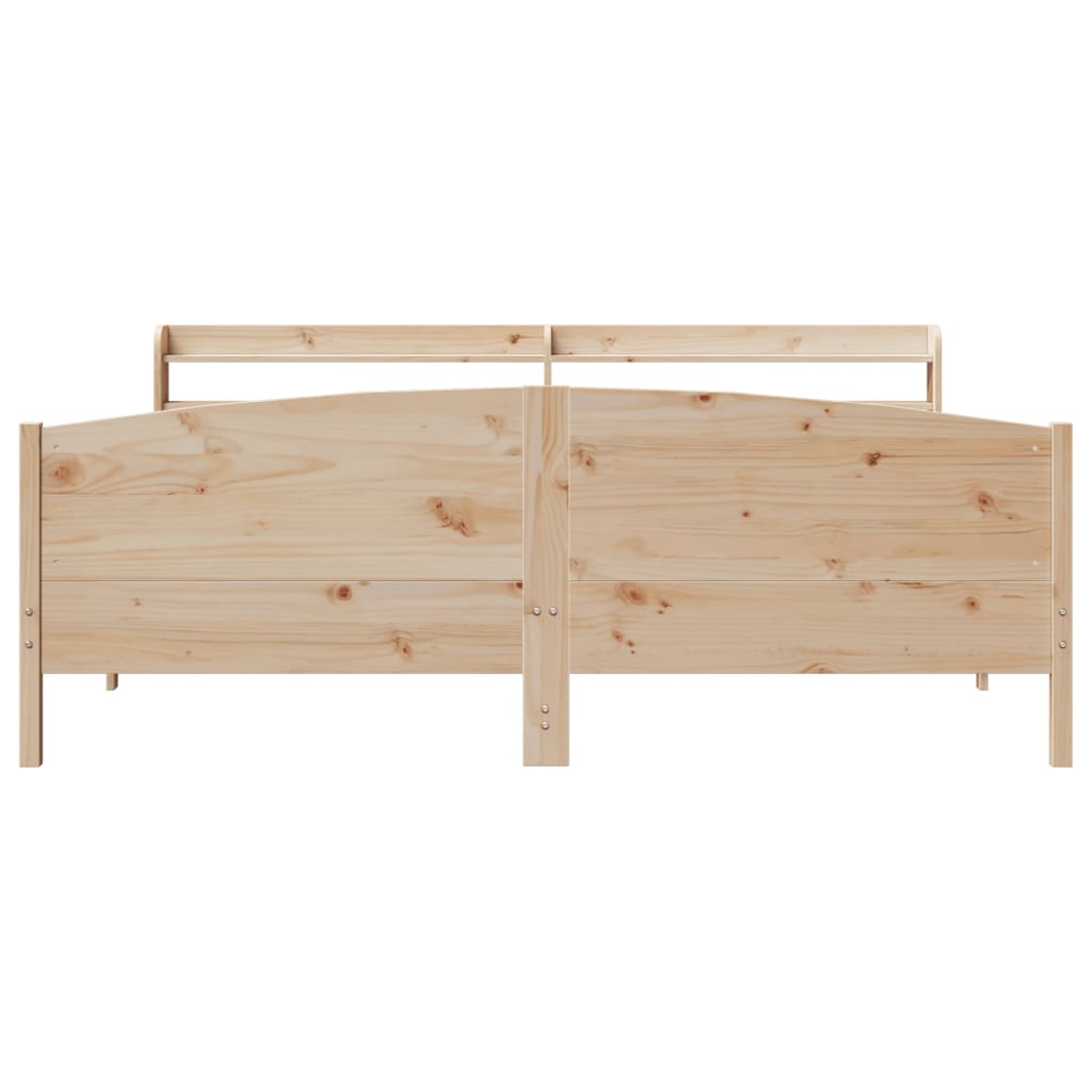 sengeramme uden madras 180x200 cm massivt fyrretræ
