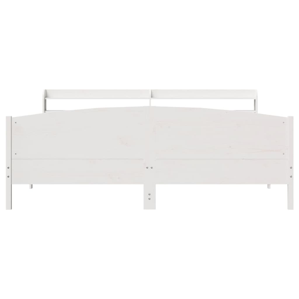 sengeramme uden madras 180x200 cm massivt fyrretræ hvid