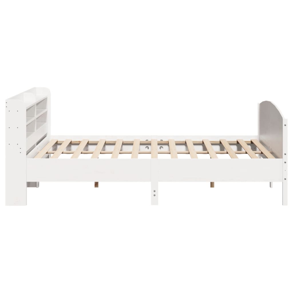 sengeramme uden madras 180x200 cm massivt fyrretræ hvid