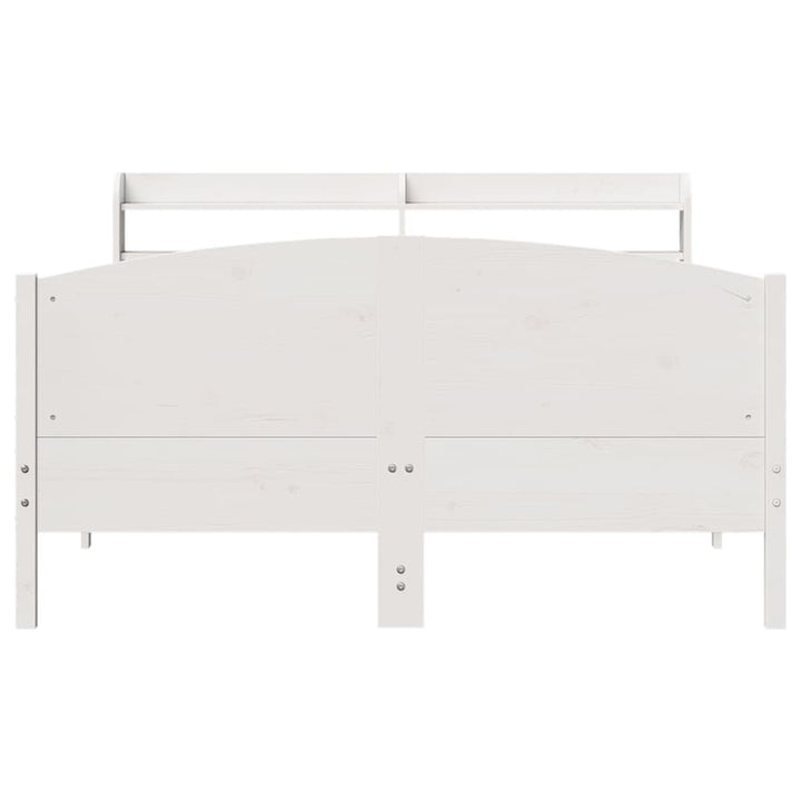 sengeramme uden madras 160x200 cm massivt fyrretræ hvid