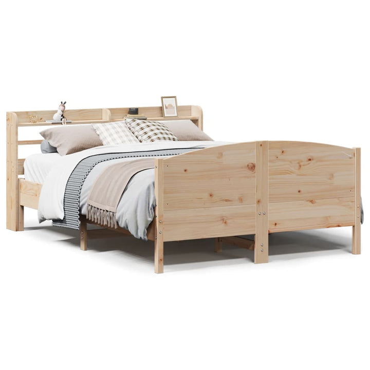 sengeramme uden madras 150x200 cm massivt fyrretræ