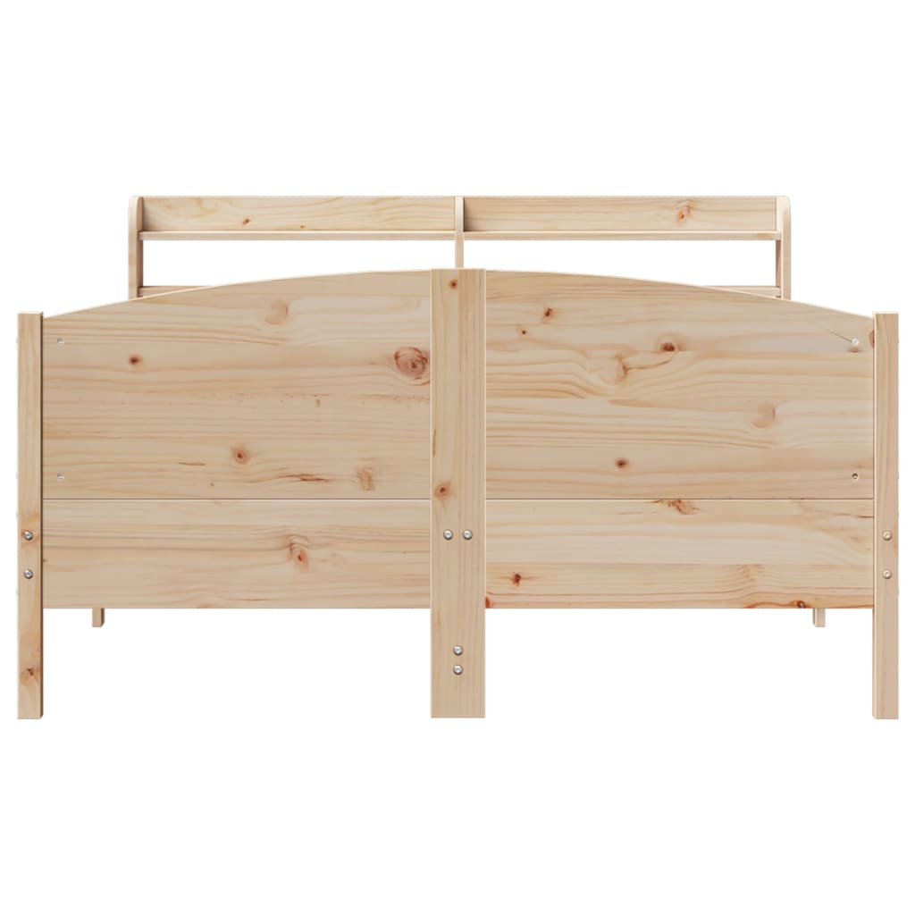 sengeramme uden madras 150x200 cm massivt fyrretræ