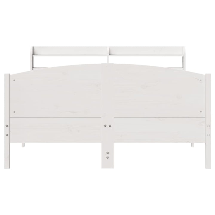 sengeramme uden madras 140x200 cm massivt fyrretræ hvid