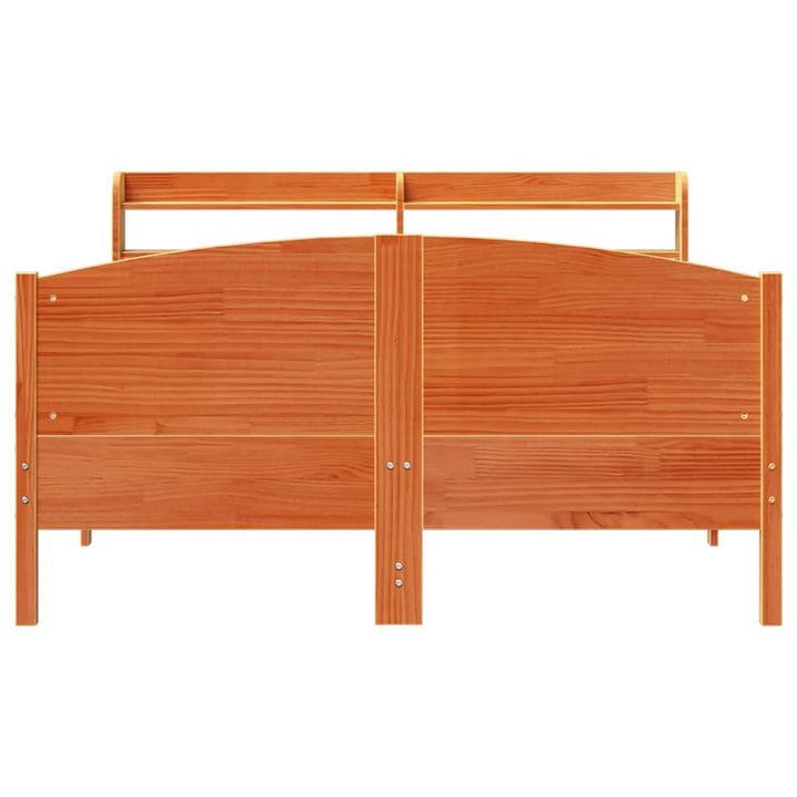 sengeramme uden madras 120x190 cm massivt fyrretræ gyldenbrun