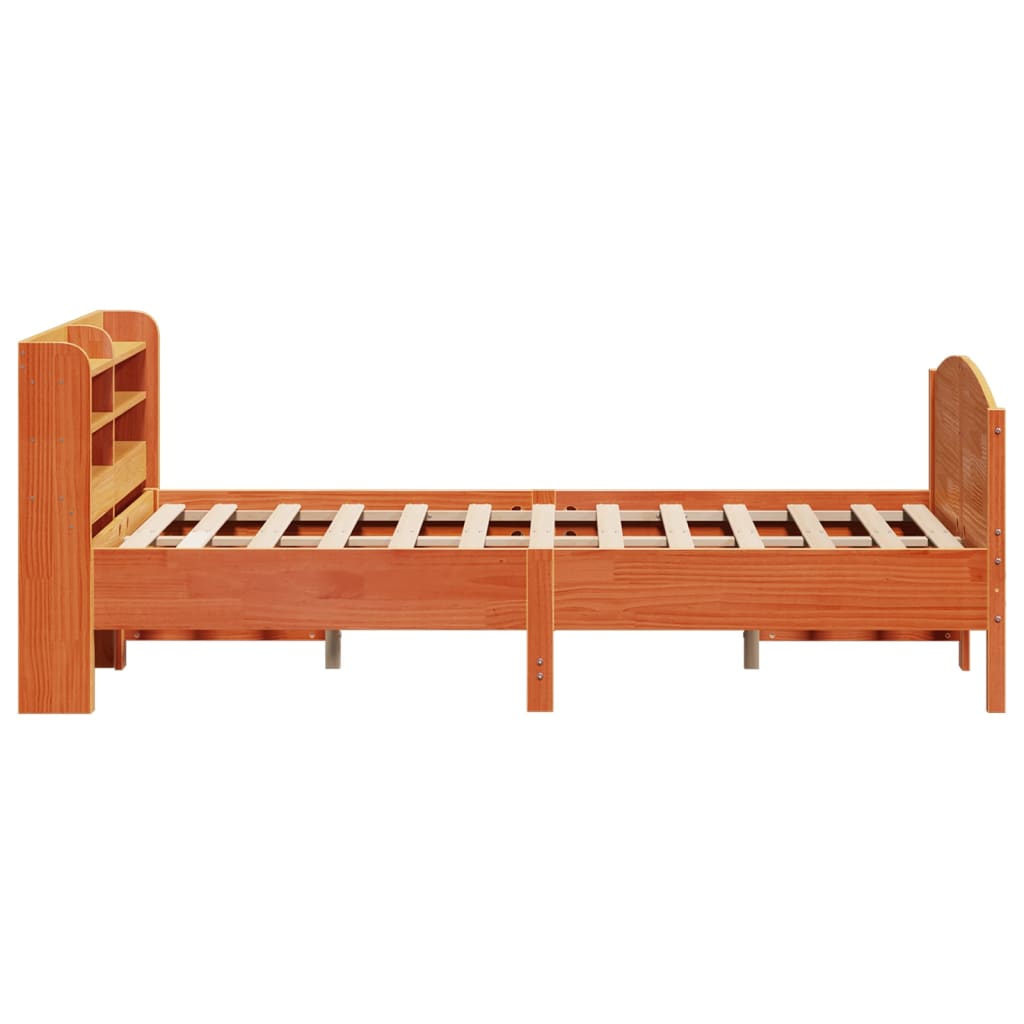sengeramme uden madras 120x190 cm massivt fyrretræ gyldenbrun