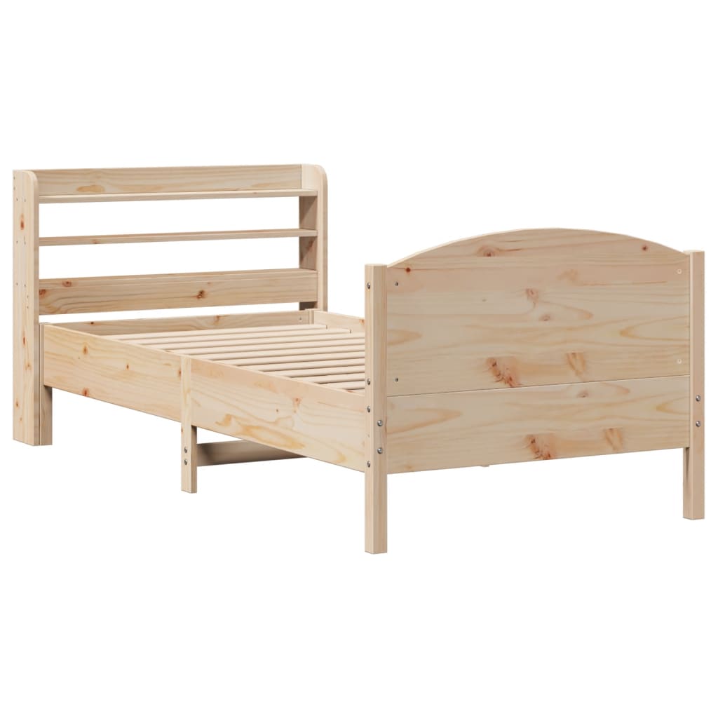 sengeramme uden madras 100x200 cm massivt fyrretræ