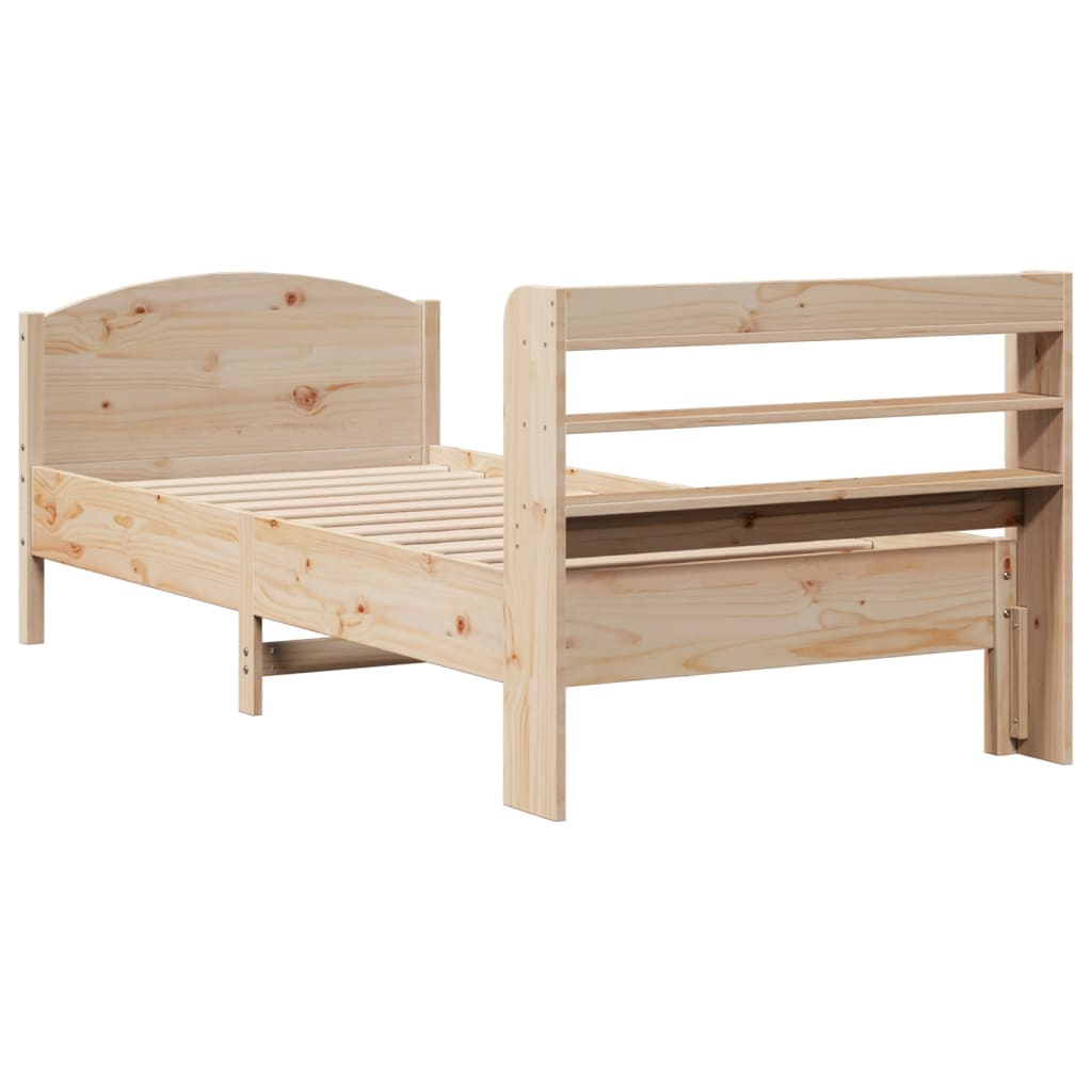 sengeramme uden madras 100x200 cm massivt fyrretræ
