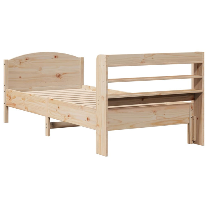 sengeramme uden madras 100x200 cm massivt fyrretræ