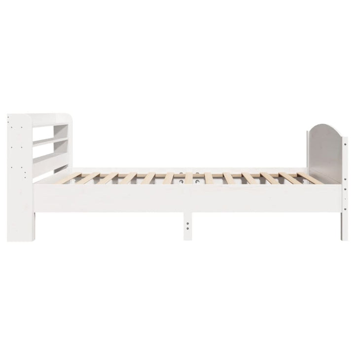 sengeramme uden madras 100x200 cm massivt fyrretræ hvid