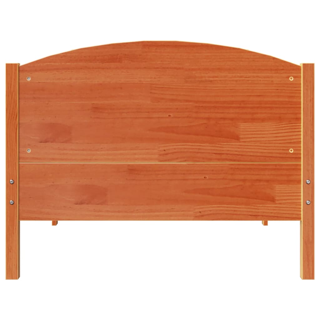 sengeramme uden madras 100x200 cm massivt fyrretræ gyldenbrun