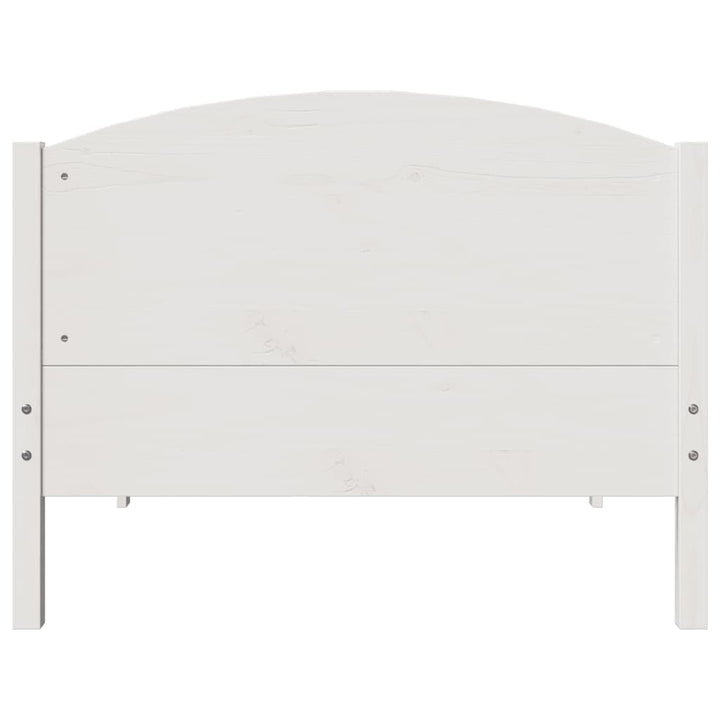 sengeramme uden madras 90x200 cm massivt fyrretræ hvid