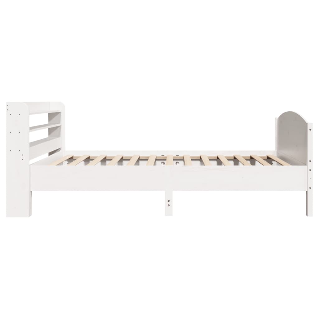 sengeramme uden madras 90x200 cm massivt fyrretræ hvid