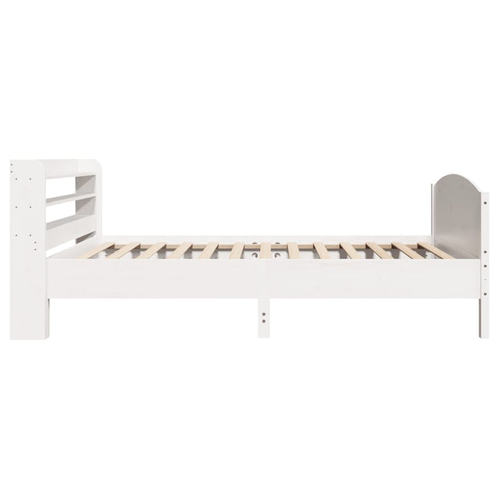 sengeramme uden madras 90x200 cm massivt fyrretræ hvid