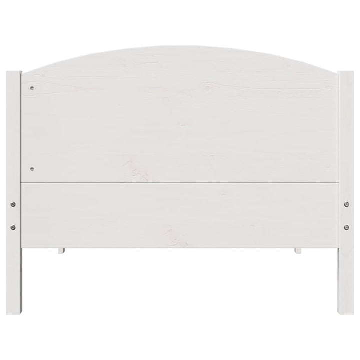 sengeramme uden madras 75x190 cm massivt fyrretræ hvid