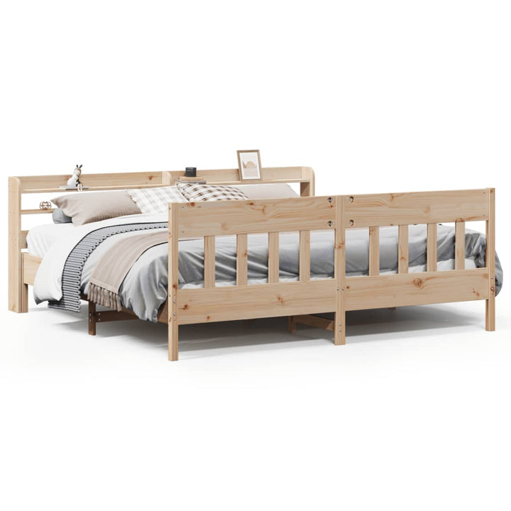 sengeramme uden madras 200x200 cm massivt fyrretræ