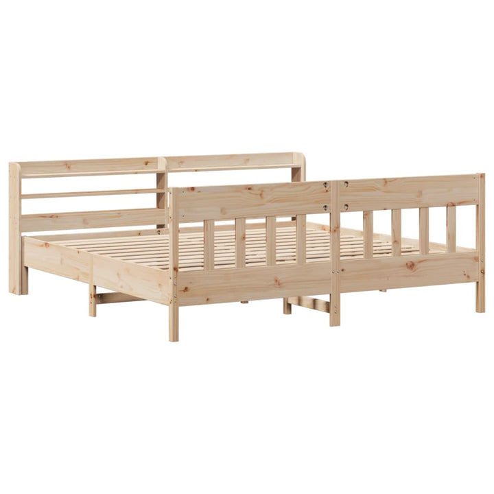 sengeramme uden madras 200x200 cm massivt fyrretræ