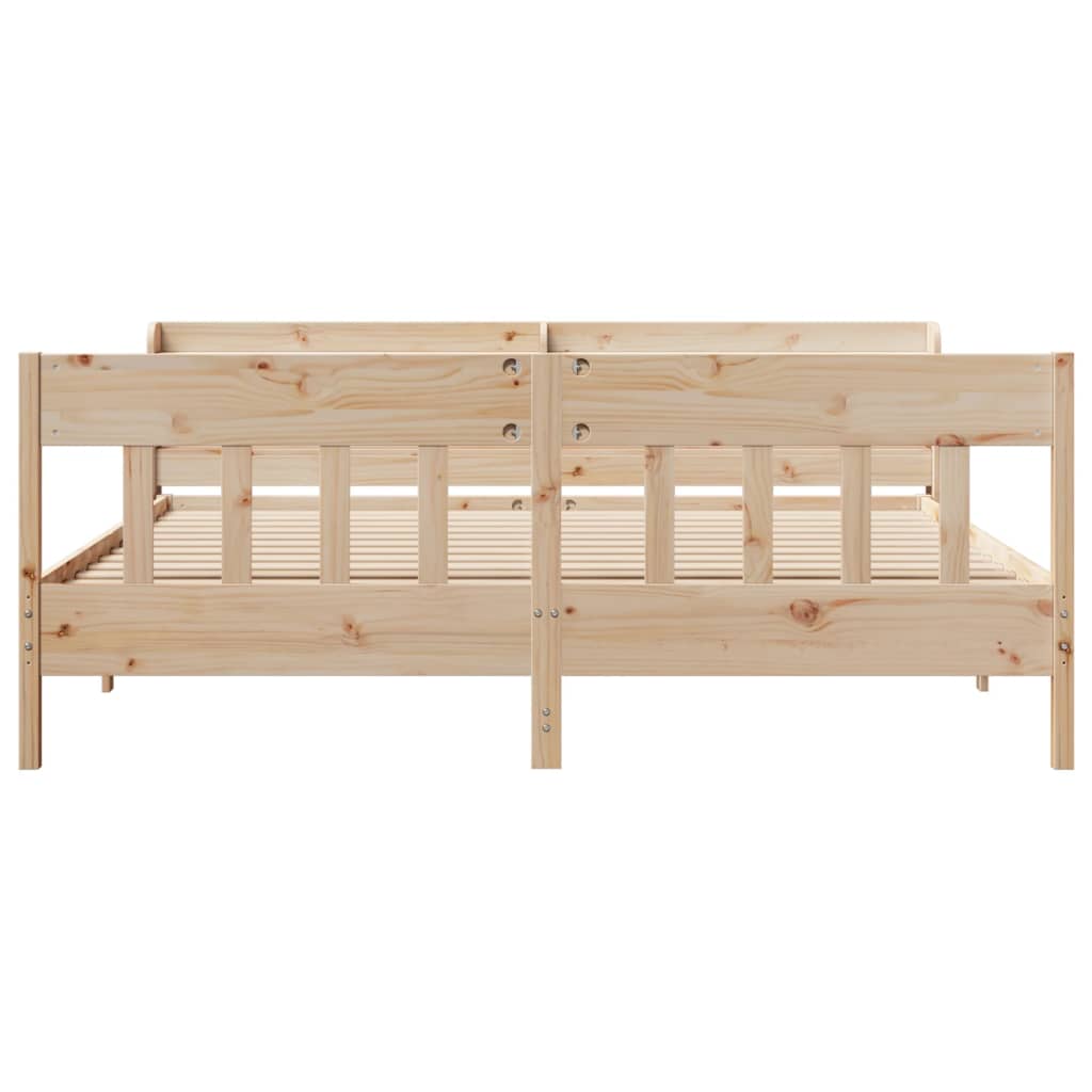 sengeramme uden madras 200x200 cm massivt fyrretræ