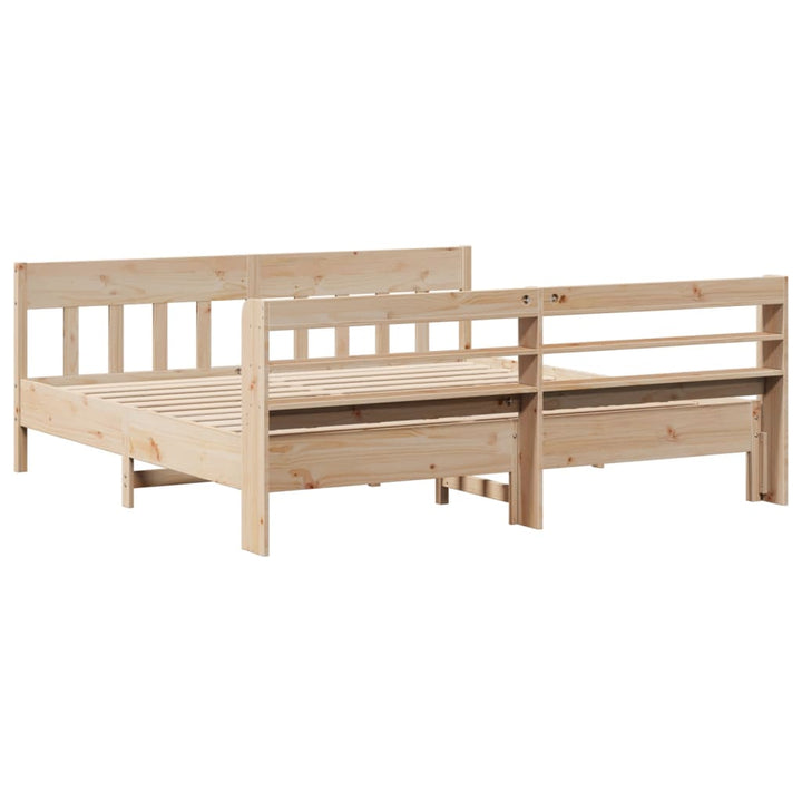 sengeramme uden madras 200x200 cm massivt fyrretræ