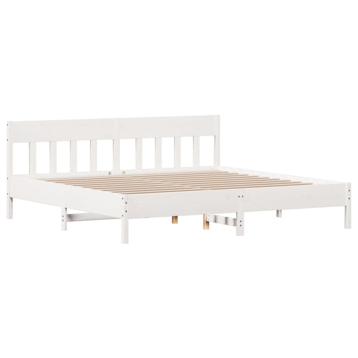 sengeramme uden madras 180x200 cm massivt fyrretræ hvid