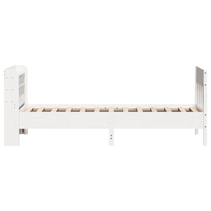 sengeramme uden madras 100x200 cm massivt fyrretræ hvid