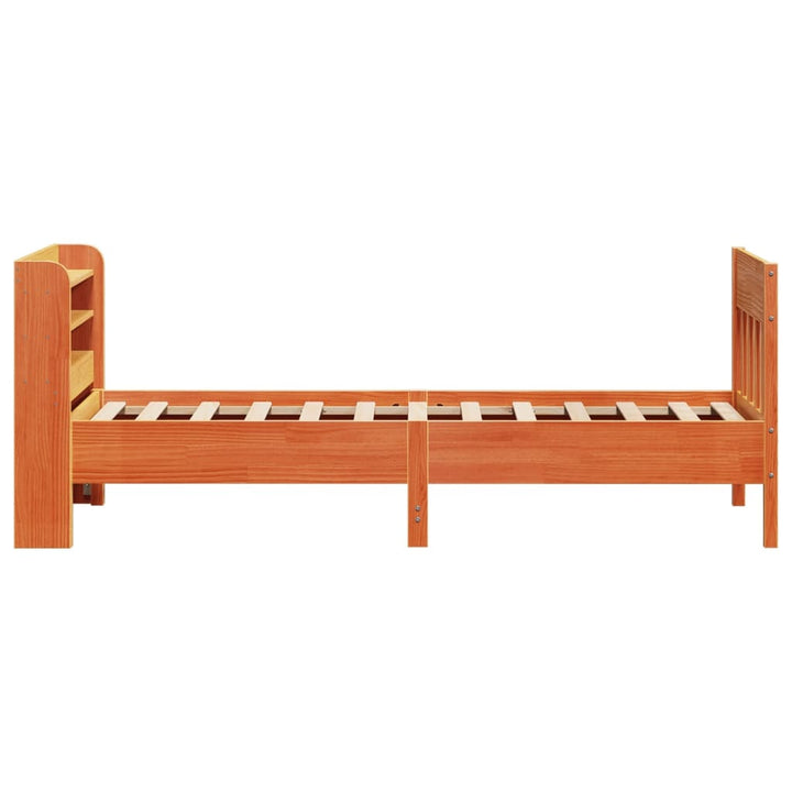sengeramme uden madras 100x200 cm massivt fyrretræ gyldenbrun