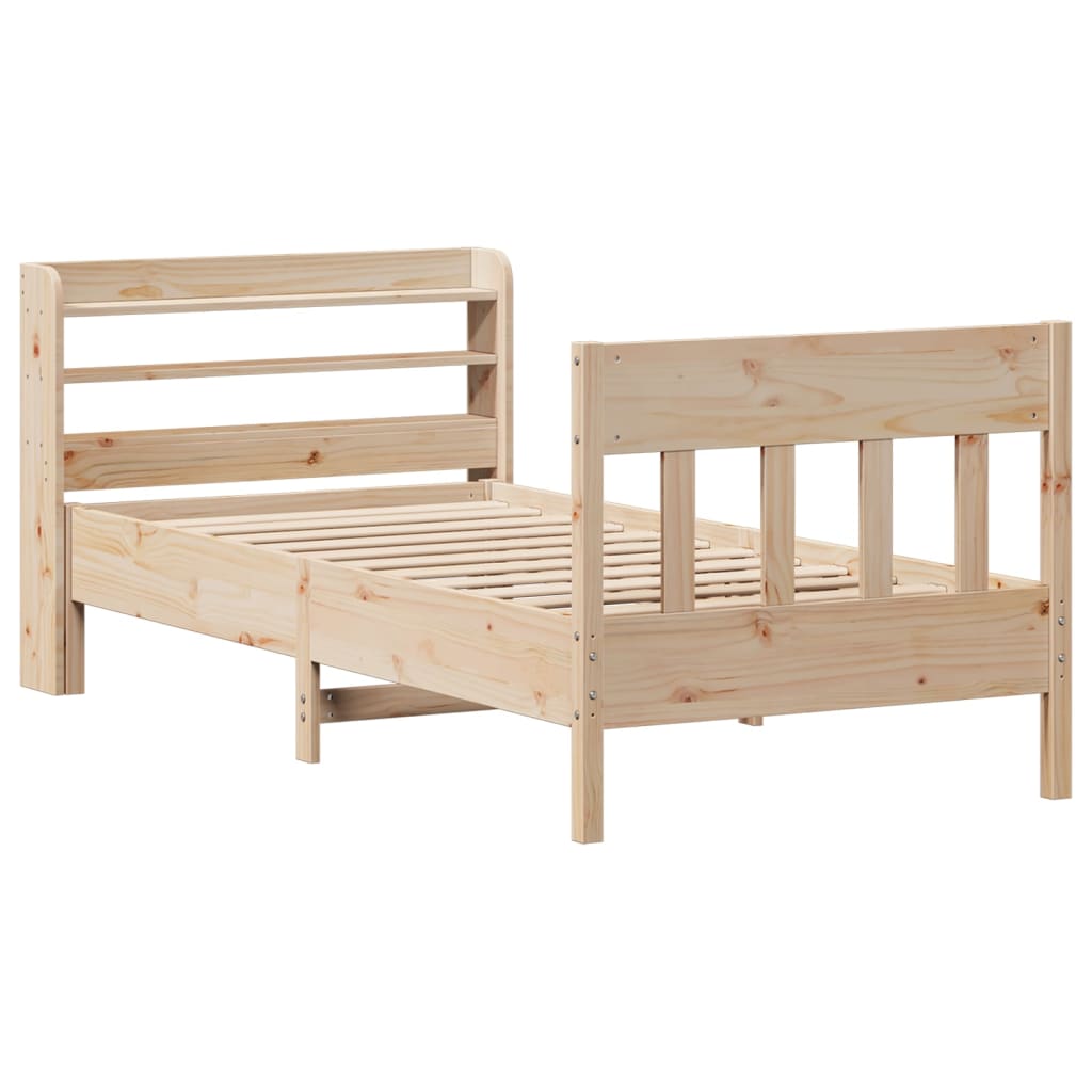 sengeramme uden madras 90x200 cm massivt fyrretræ