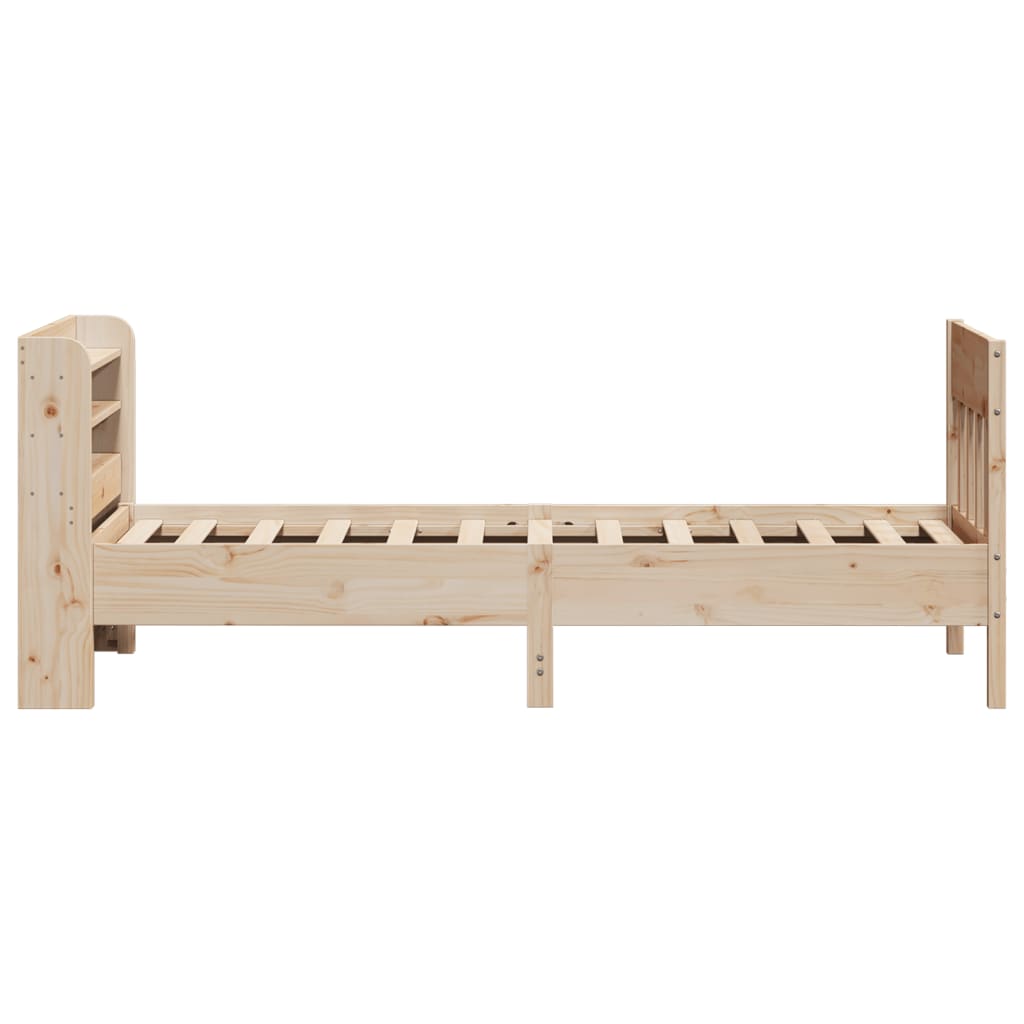sengeramme uden madras 90x200 cm massivt fyrretræ