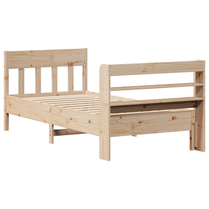 sengeramme uden madras 90x200 cm massivt fyrretræ