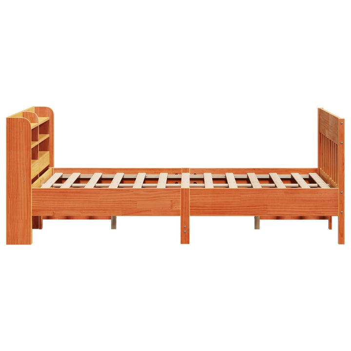 sengeramme uden madras 120x190 cm massivt fyrretræ gyldenbrun