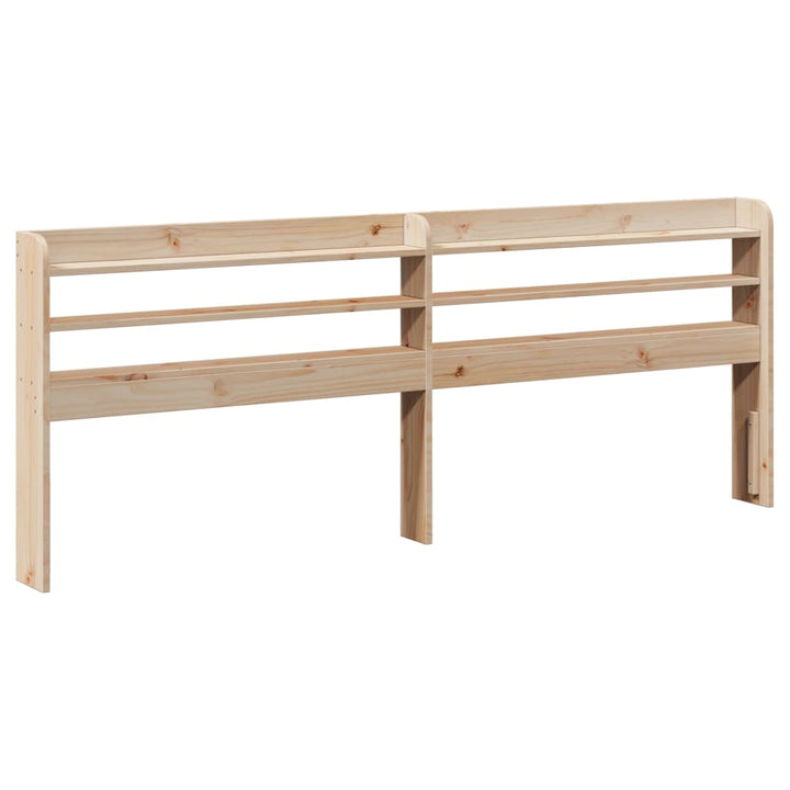 sengeramme med sengegavl 200x200 cm massivt fyrretræ