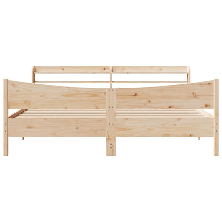 sengeramme med sengegavl 180x200 cm massivt fyrretræ