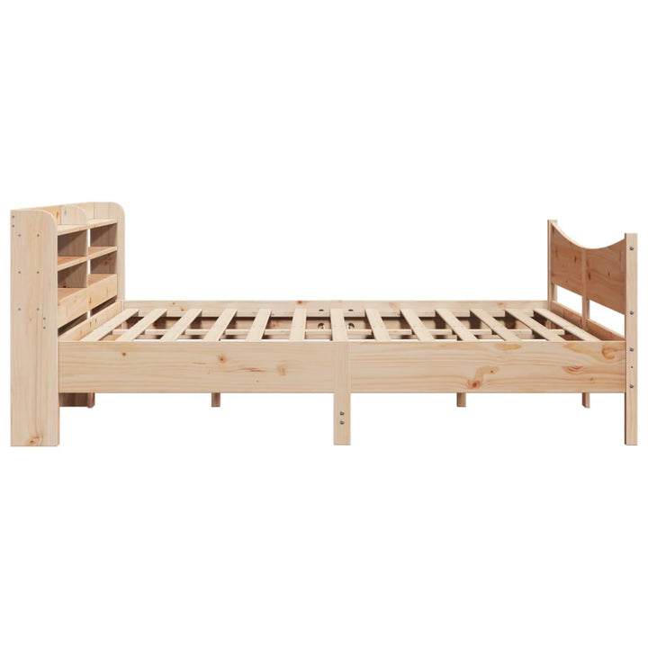 sengeramme med sengegavl 180x200 cm massivt fyrretræ