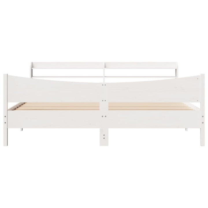 sengeramme med sengegavl 180x200 cm massivt fyrretræ