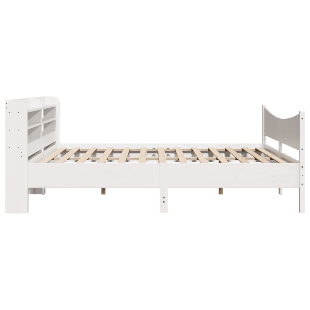 sengeramme med sengegavl 180x200 cm massivt fyrretræ